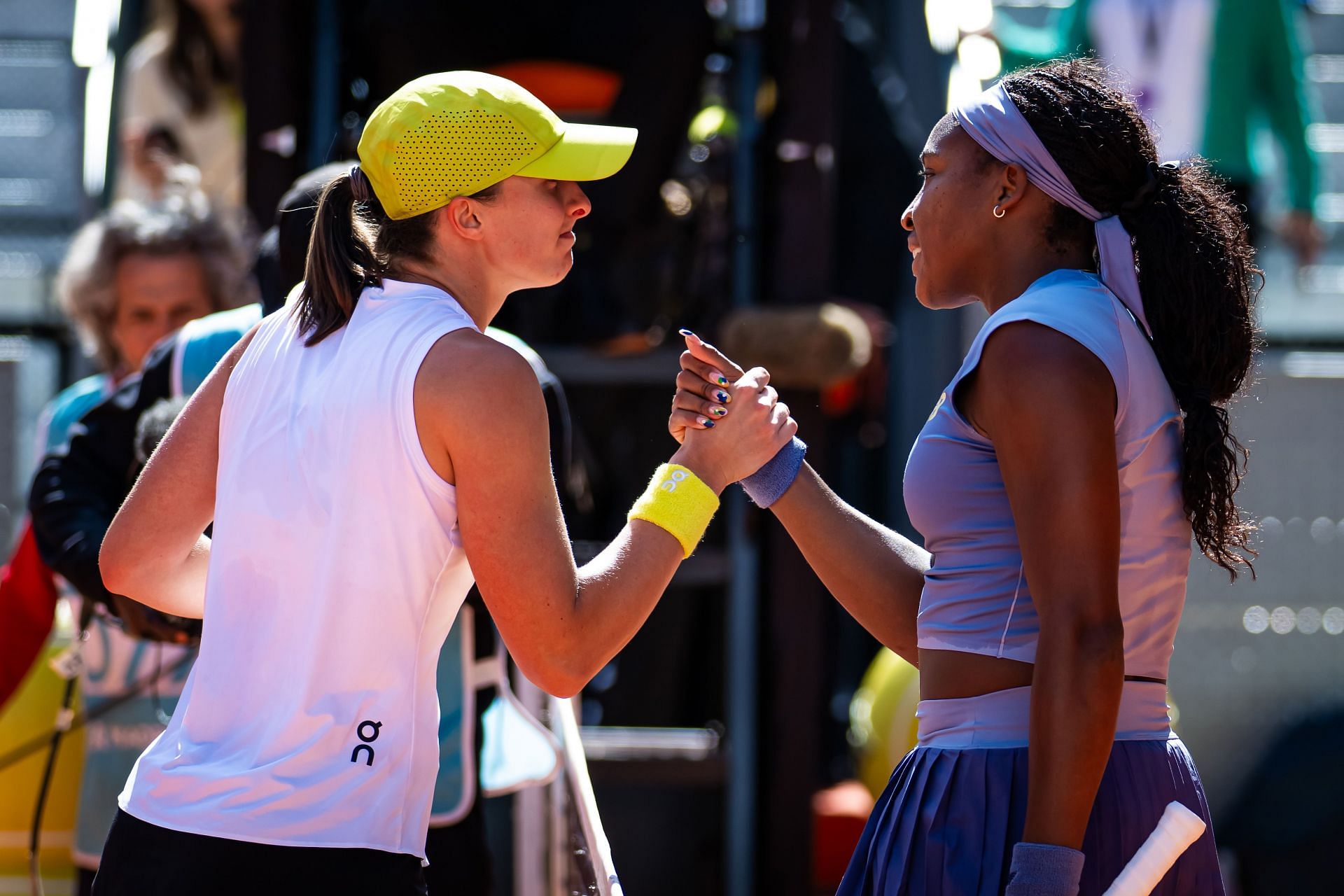 Iga Swiatek & Coco Gauff at Mutua Madrid Open - Day Ten - Source: Getty